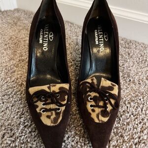 Valentino Rockstud Accents Suede Pumps